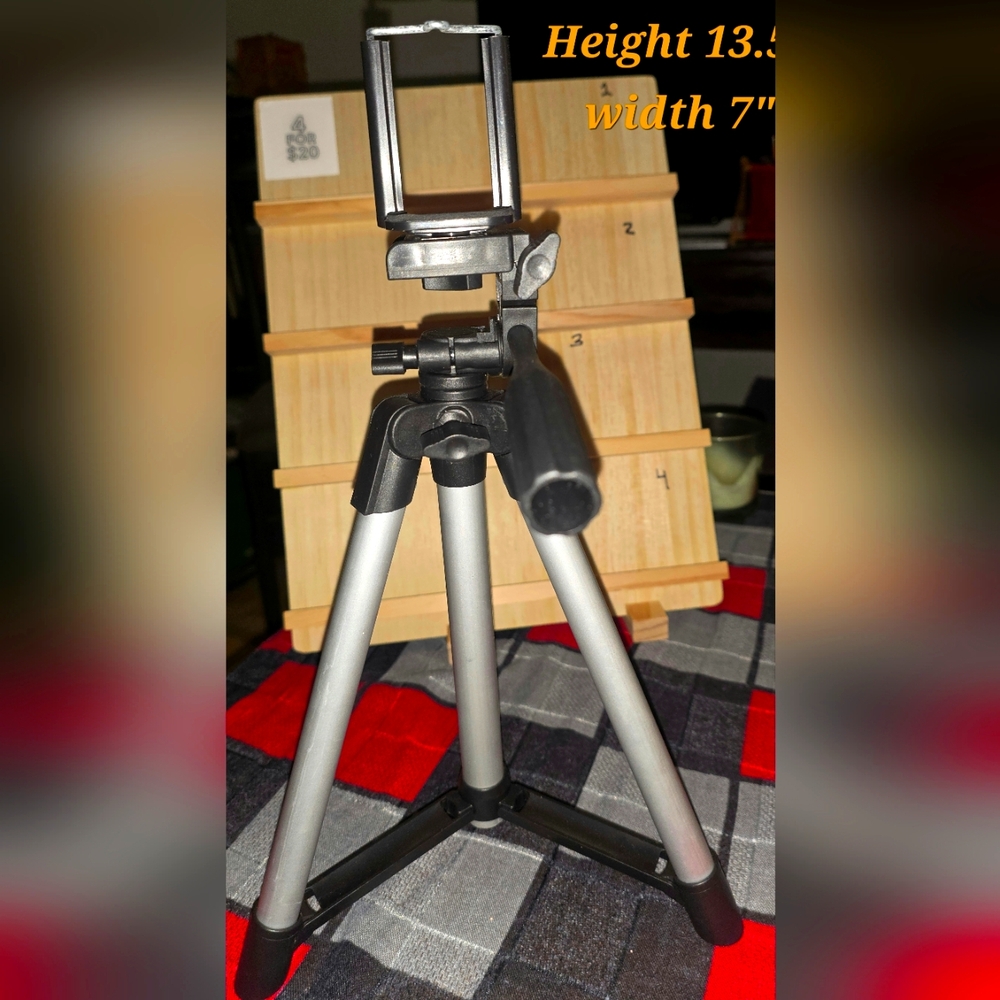 Camera Tripod In Siver And Black